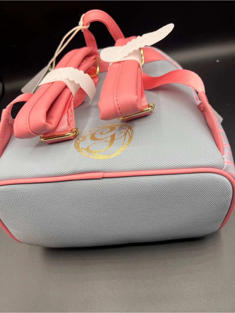 Loungefly Pink & Gray Wicked Plaid Mini Backpack